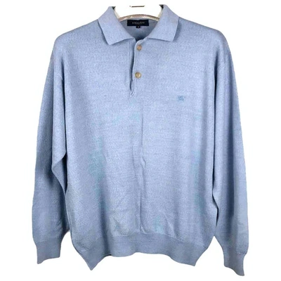 Pre-owned Burberry Wool Pull In Blue