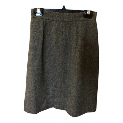 VALENTINO Pre-owned Cashmere Mid-length Skirt In Brown