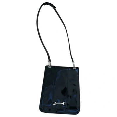 Pre-owned Kurt Geiger Patent Leather Handbag In Black