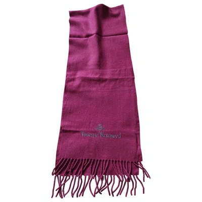 Pre-owned Vivienne Westwood Wool Scarf & Pocket Square In Purple