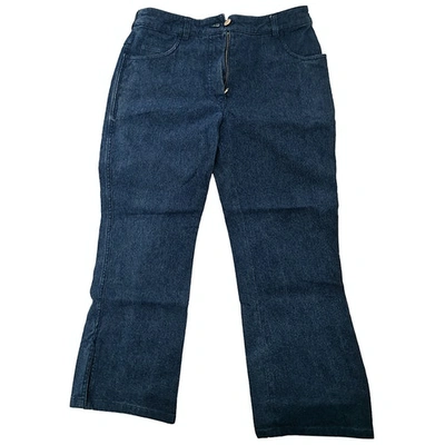 Pre-owned Dior Straight Jeans In Blue