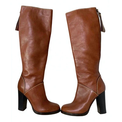 Pre-owned Chloé Brown Leather Boots