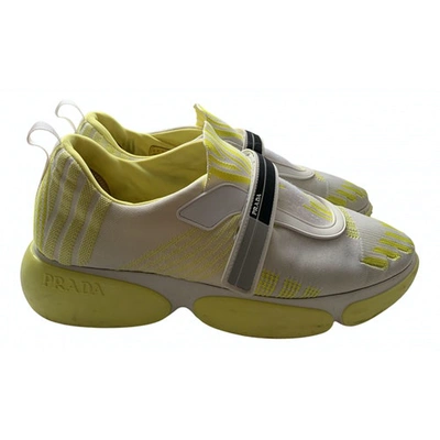 Pre-owned Prada Cloudbust Yellow Trainers