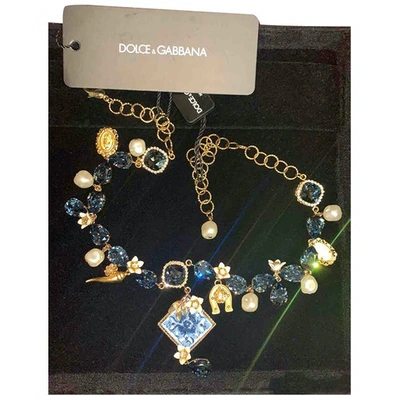 Pre-owned Dolce & Gabbana Blue Metal Necklace