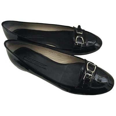 Pre-owned Ralph Lauren Black Patent Leather Flats