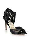 BRIAN ATWOOD Mesh, Suede & Snakeskin Sandals