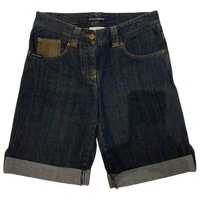 Pre-owned Dolce & Gabbana Blue Cotton Shorts