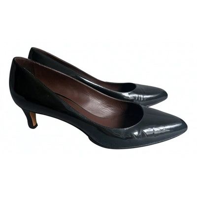 Pre-owned Bruno Magli Black Patent Leather Heels