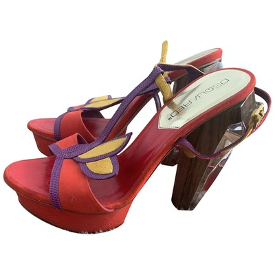 Pre-owned Dsquared2 Red Cloth Sandals