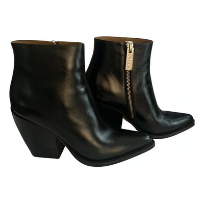 Pre-owned Chloé Black Leather Ankle Boots
