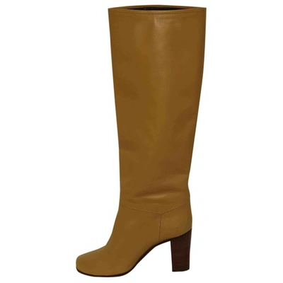 Pre-owned Celine Claude Camel Leather Boots