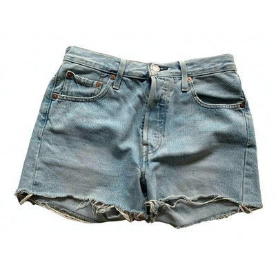 Pre-owned Levi's Blue Cotton Shorts