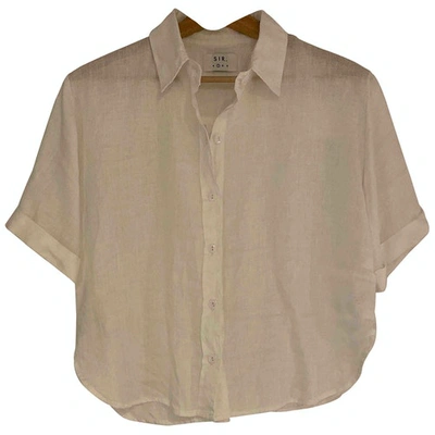 Pre-owned Sir The Label White Linen  Top