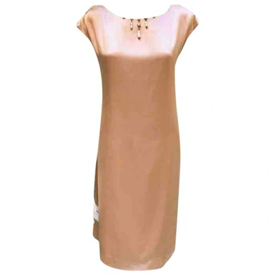 Pre-owned Club Monaco Silk Mid-length Dress In Pink