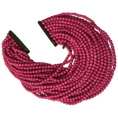 Pre-owned Monies Pink Horn Necklace
