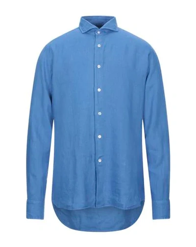 Shop Bagutta Linen Shirt In Blue