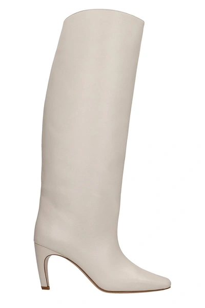 Shop Gia Couture High Heels Boots In White Leather