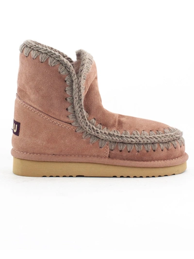 Shop Mou Eskimo 18 In Dark Pink Sheepskin In Rosa