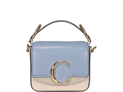 Shop Chloé Mini Chloe C Bag In Blue