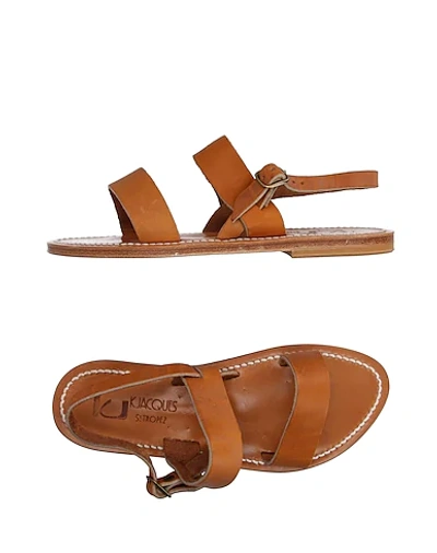 Shop Kjacques Sandals In Tan