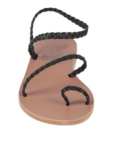 Shop Ancient Greek Sandals Toe Strap Sandals In Lead