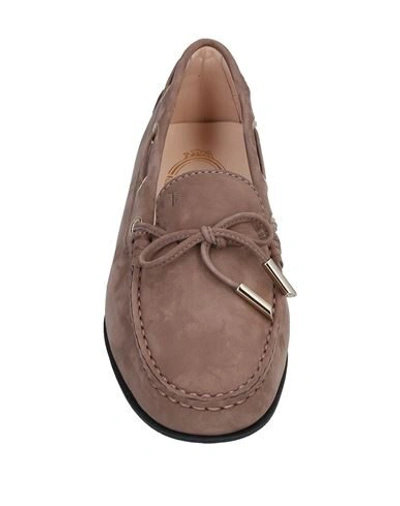Shop Tod's Loafers In Light Brown
