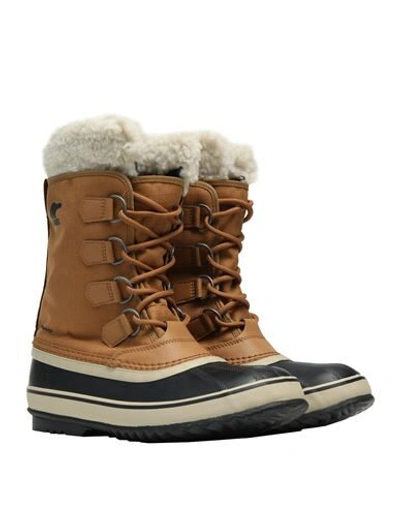 Shop Sorel Winter Carnival Dtv Woman Boot Camel Size 5 Soft Leather, Textile Fibers In Beige