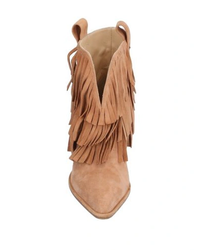 Sergio Rossi Ankle Boots In Camel