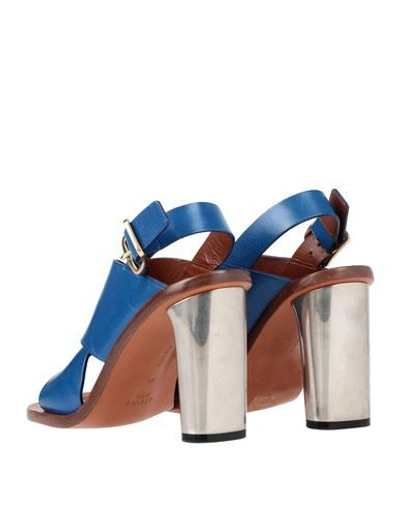 Shop Celine Sandals In Blue