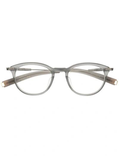 Shop Dita Eyewear Lsa-402 Round Frame Sunglasses In Grey
