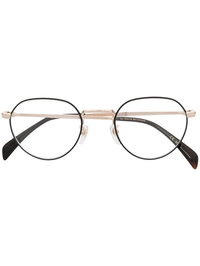 Shop Eyewear By David Beckham Full-rim Oval Frame Glasses In Black