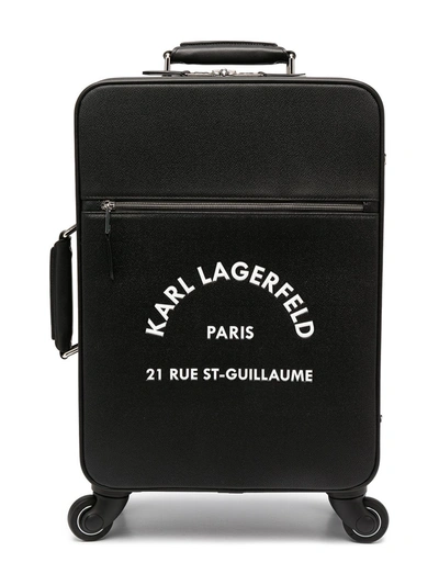 Shop Karl Lagerfeld Rue St-guillaume Carry-on Trolly In Black