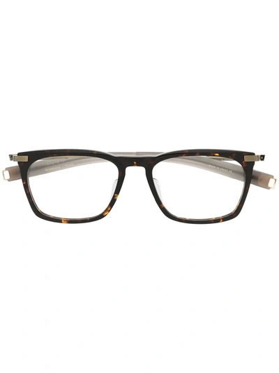 Shop Dita Eyewear Lsa-403 Square Frame Sunglasses In Brown