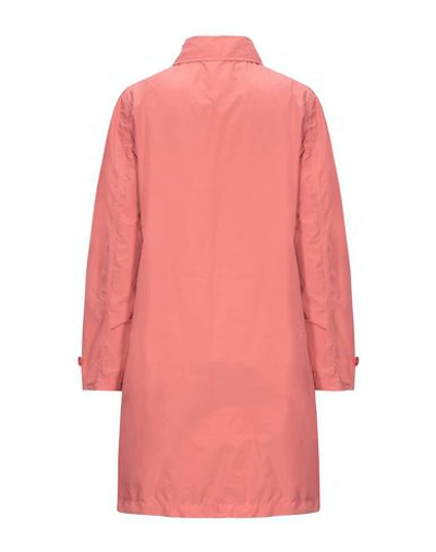Shop Aspesi Overcoats In Salmon Pink