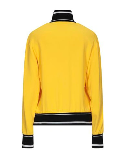 Shop Dolce & Gabbana Woman Sweatshirt Yellow Size 0 Viscose, Elastane, Cotton