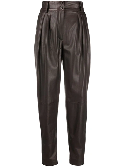Shop Dolce & Gabbana Tapered Trousers In Brown