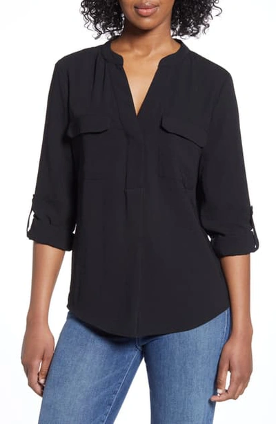 Shop Vince Camuto Matte Rumple Blouse In Sweet Plum