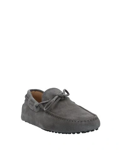 Shop Tod's Loafers In Light Grey
