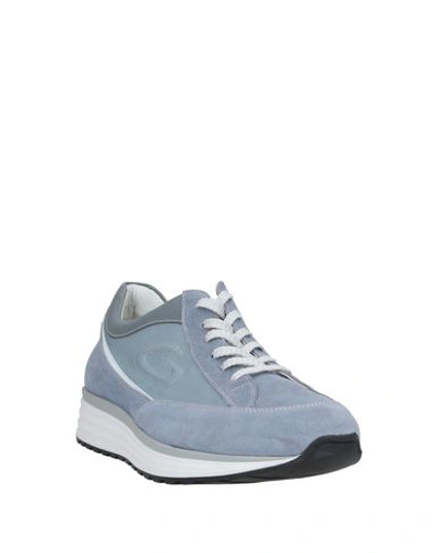 Shop Alberto Guardiani Sneakers In Slate Blue