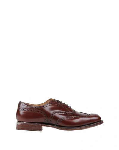 Shop Church's Laced Shoes In Brown