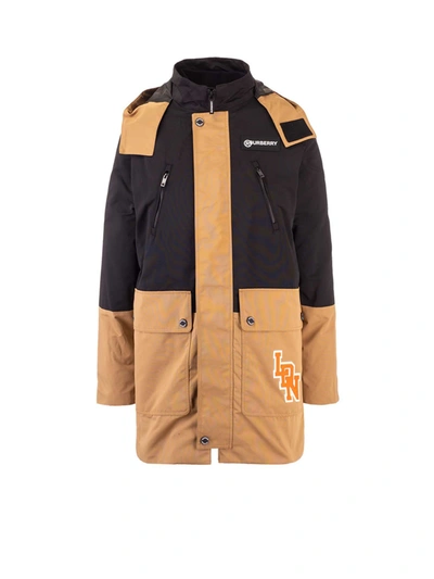 Shop Burberry Removable Internal Two-tone Jacket In Yellow