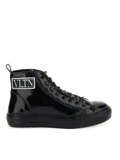 Shop Valentino Giggies High Top Sneakers In Black