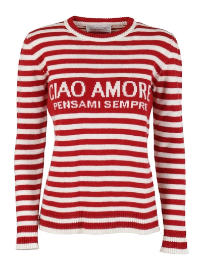 Giada Benincasa Ciao Amore Wool Sweater In Red In Red