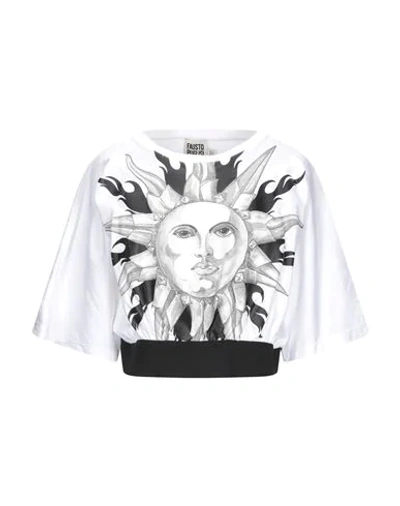 Shop Fausto Puglisi T-shirts In White