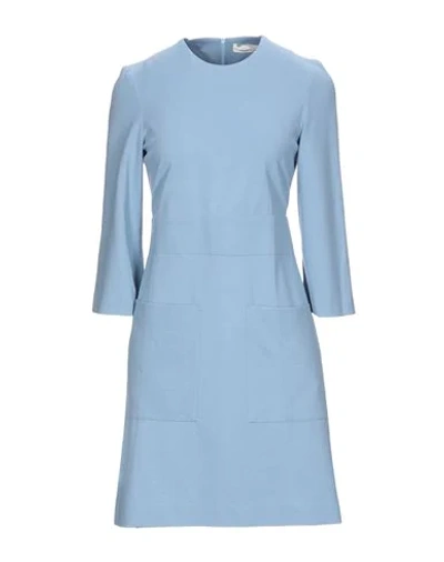 Shop Liviana Conti Short Dresses In Sky Blue