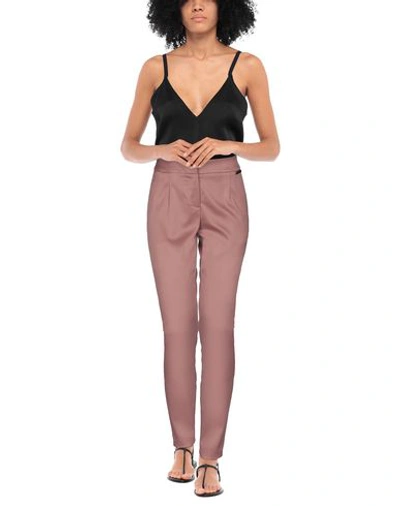 Shop Twinset Pants In Pastel Pink