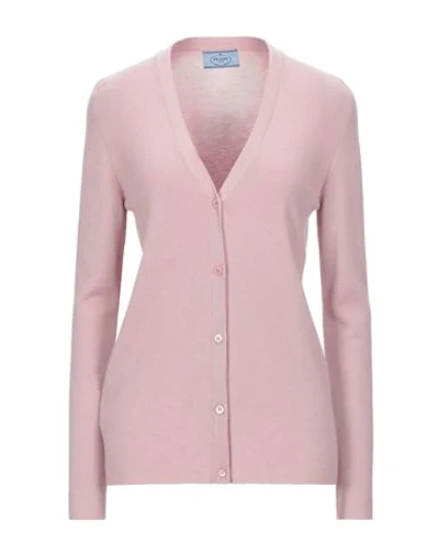 Shop Prada Cardigan In Pink