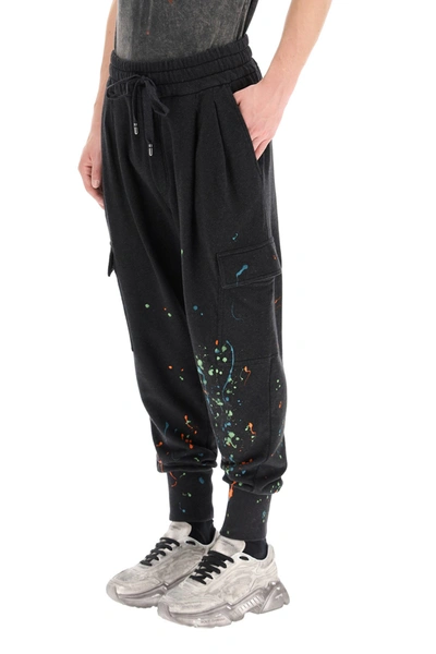 Shop Dolce & Gabbana Color Dripping Jogger Pants In Variante Abbinata