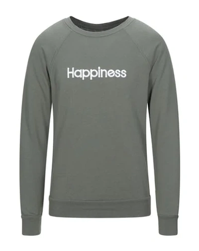 Shop Happiness Sweatshirts In Military Green