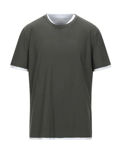 Shop Paolo Pecora T-shirts In Military Green